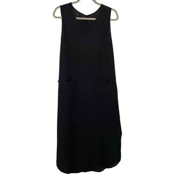 Matteo Los Angeles M Linen Black Swim Cover-Up - Picture 1 of 8